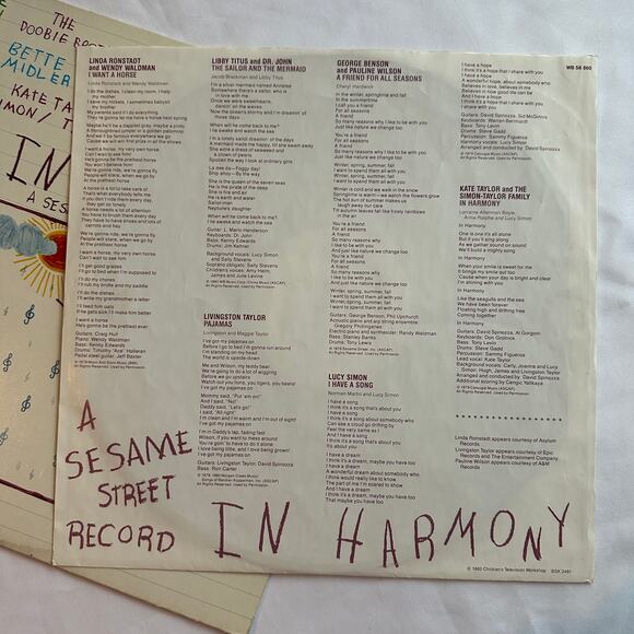 Vintage 1980 CTW Sesame Street In Harmony Vinyl Record - Picture 7 of 14